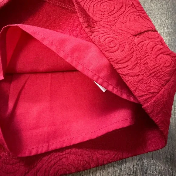 NEW Mayoral Girls Red Jacquard Rose Dress Short Sleeve SZ 8 - Picture 6 of 11